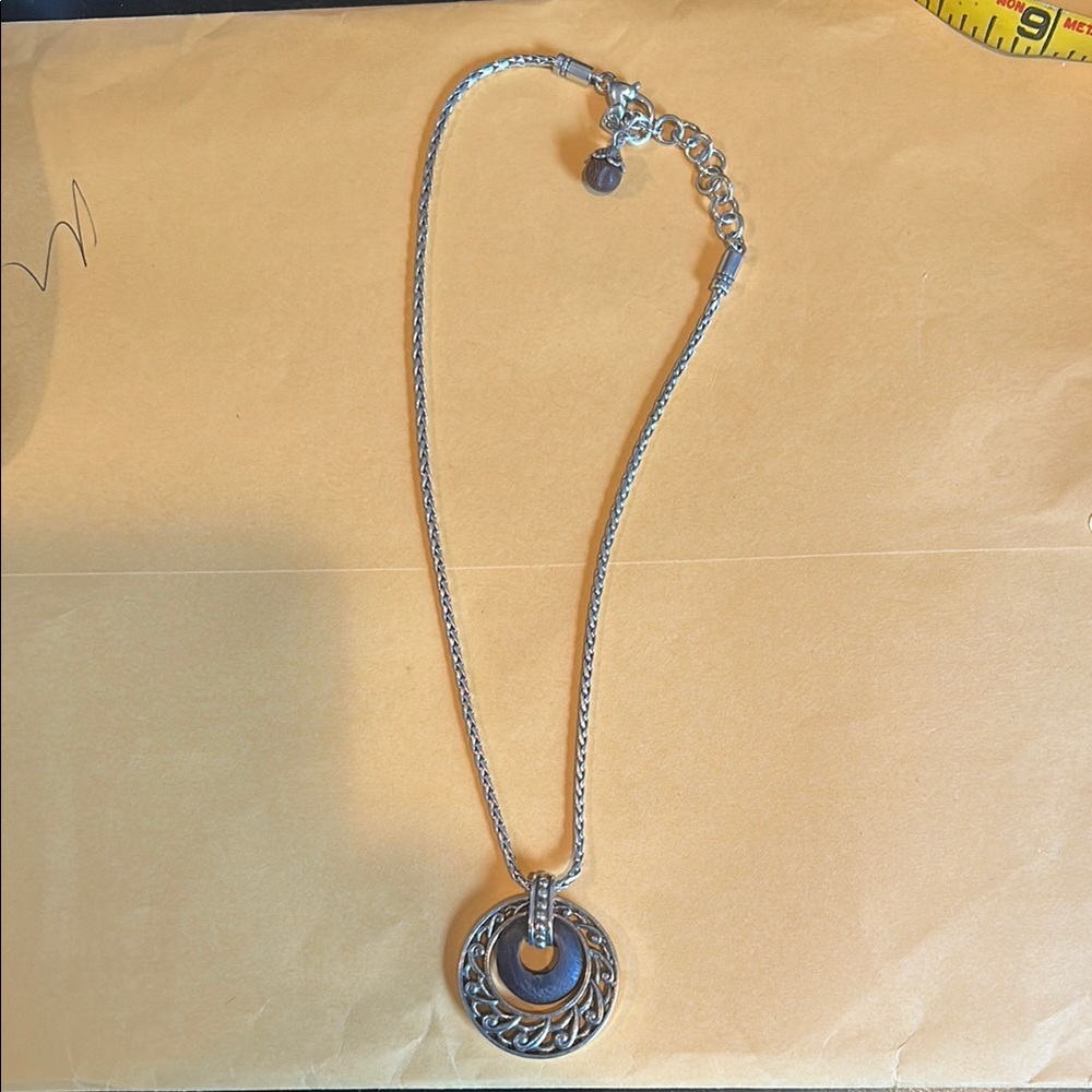 Brighton Silver plated Necklace with Large Circular Pendant